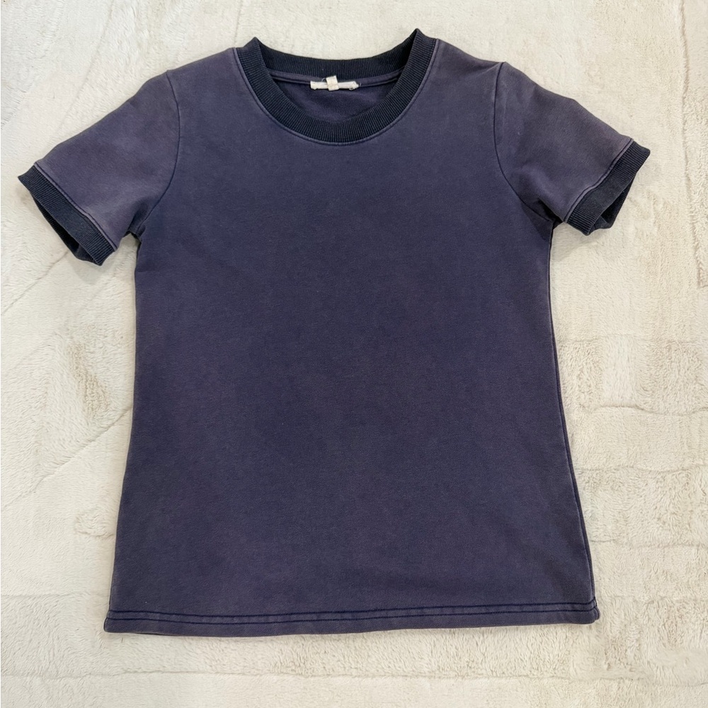 tea n rose Deep Navy Short-Sleeve Crew Tee